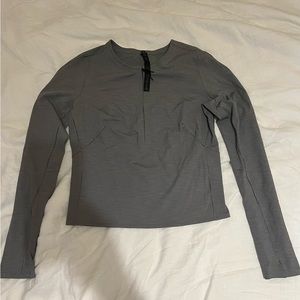 *Summer Vibes* Gray Lululemon Lab Limited Edition Long Sleeve Half Zip Size 8